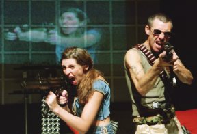 Marina Norris (as Scout) and Steve Nankervis (as Wayne Hudson) 2002 Nomad Theatre