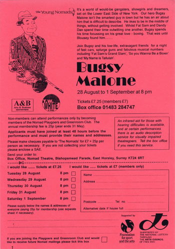 Original Flier 2002 Nomad Theatre