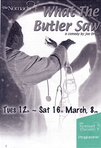 What the Butler Saw Programme 2002 Nomad Theatre